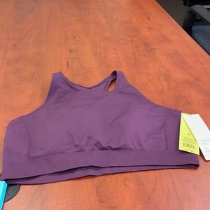 Purple all in motion sports bra